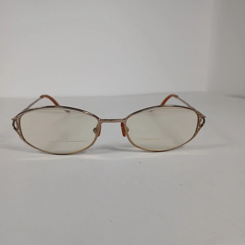 Vintage Camelot Lady Laura Brown 53-17-135 Eyeglass Frames Wire Metal